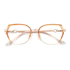 Geometric Gradient Brown Eyeglasses