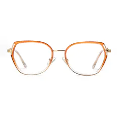 Geometric Gradient Brown Eyeglasses