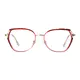 Geometric Gradient Red Eyeglasses