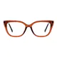 Cat-eye Transparent Brown Eyeglasses