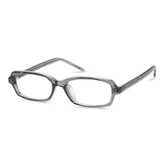 Rectangle Transparent Gray Eyeglasses
