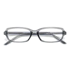 Rectangle Transparent Gray Eyeglasses