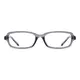 Rectangle Transparent Gray Eyeglasses
