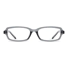 Rectangle Transparent Gray Eyeglasses