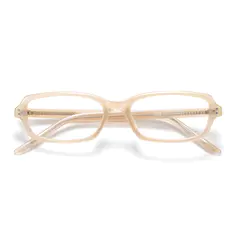 Rectangle Transparent Amber Eyeglasses