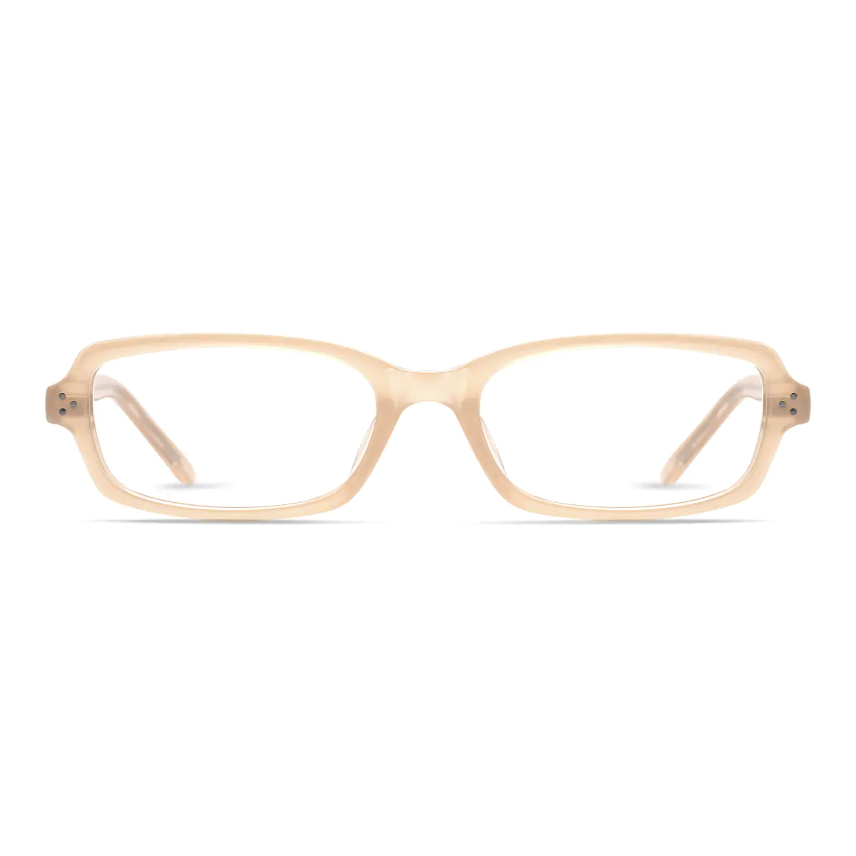 Rectangle Transparent Amber Eyeglasses