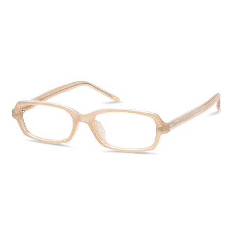Rectangle Transparent Amber Eyeglasses