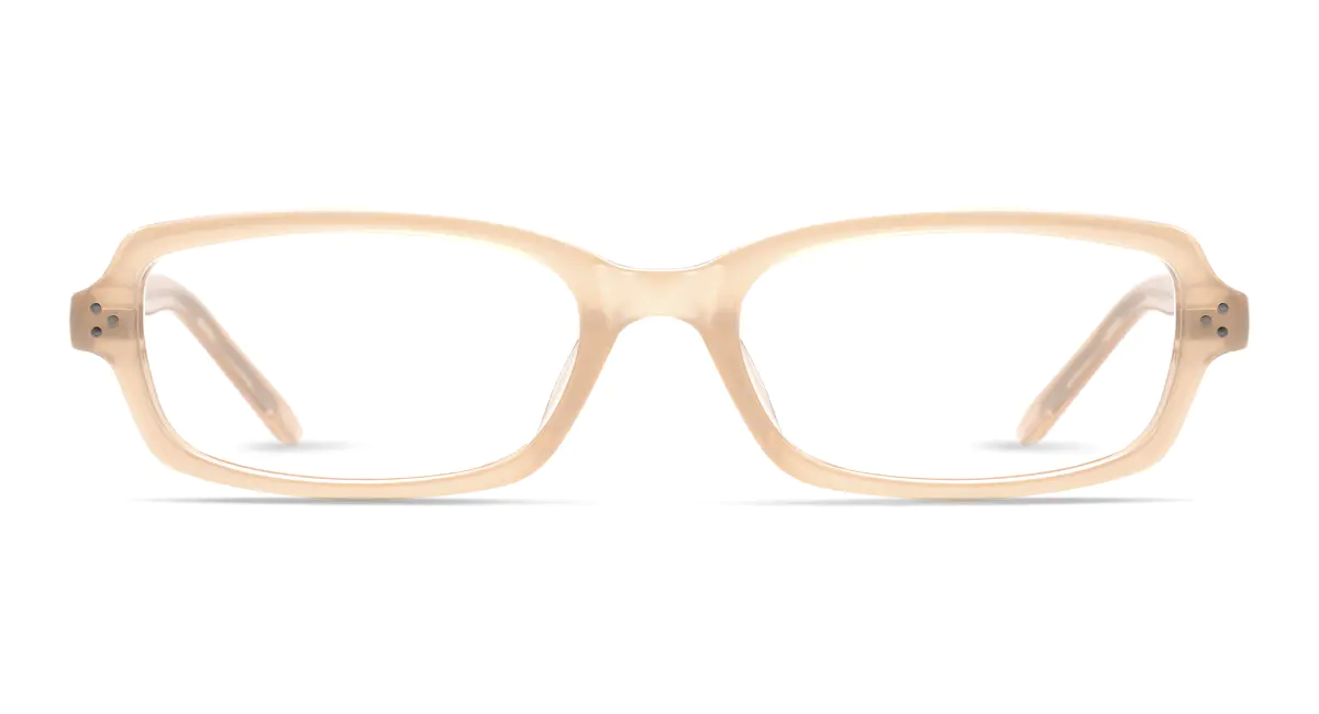 Rectangle Transparent Amber Eyeglasses