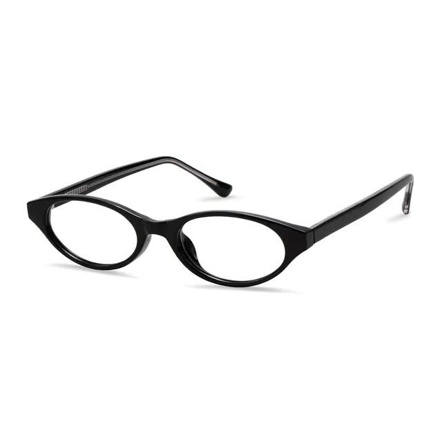 Oval Black Eyeglasses
