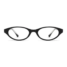 Oval Black Eyeglasses