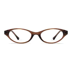 Oval Brown Eyeglasses