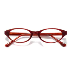 Oval Red Eyeglasses
