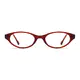 Oval Red Eyeglasses
