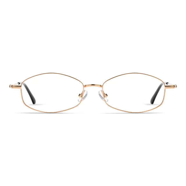 Geometric Gold Eyeglasses
