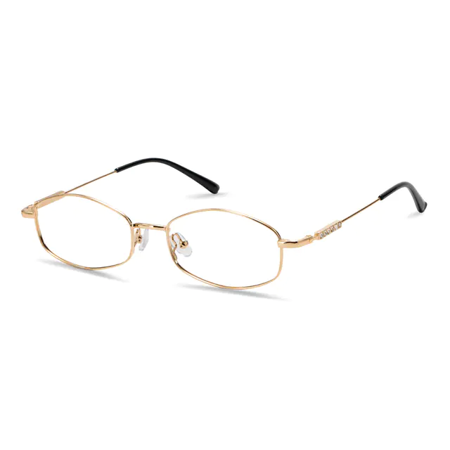 Oval Gold Eyeglasses