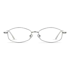Oval Silver Eyeglasses