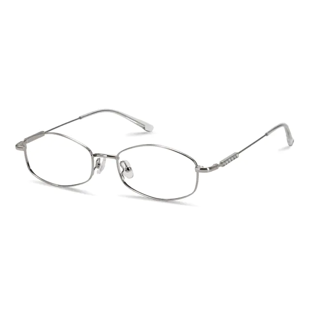 Oval Silver Eyeglasses