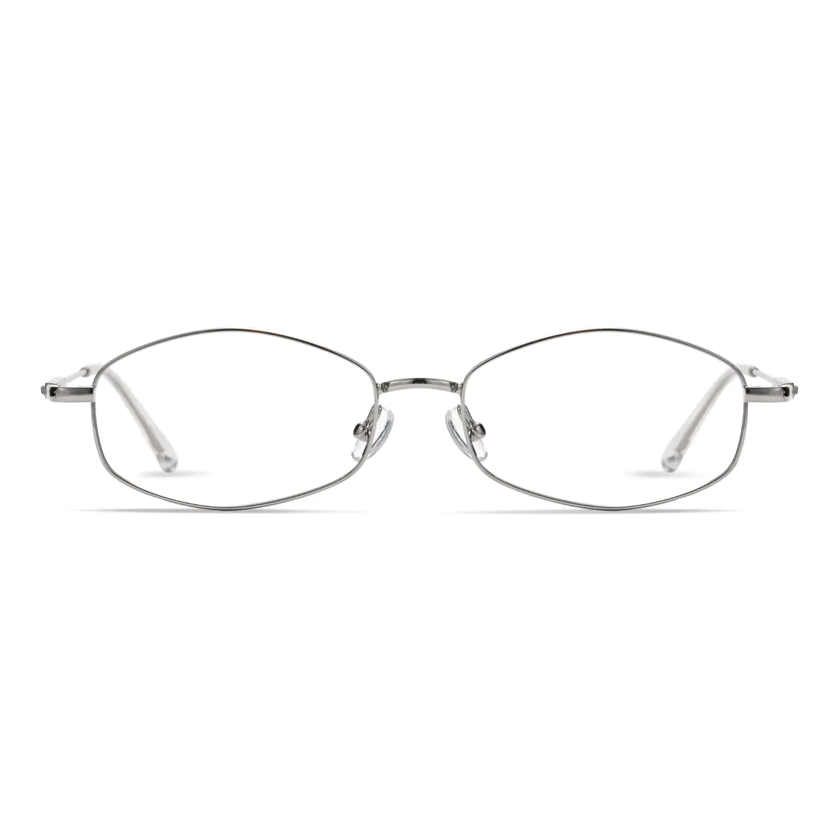 Oval Silver Eyeglasses