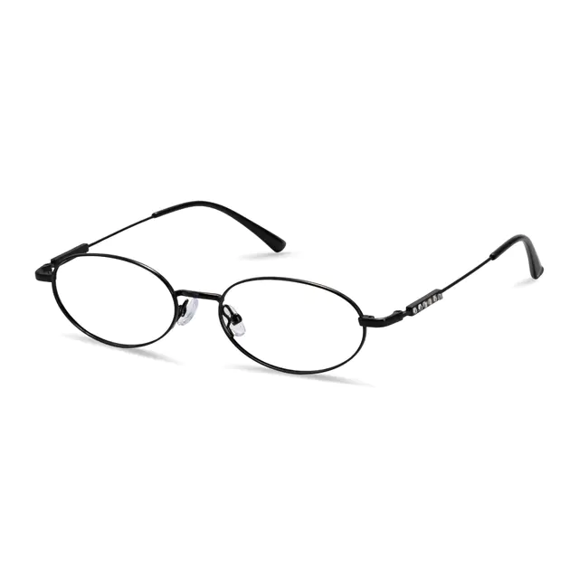 Oval Black Eyeglasses