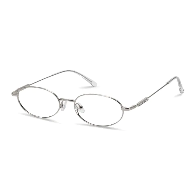 Oval Silver Eyeglasses