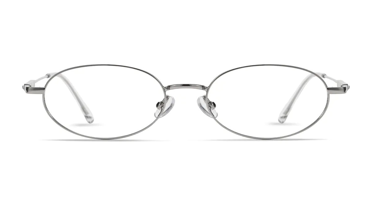 Oval Silver Eyeglasses