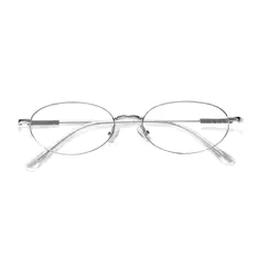 Oval Silver Eyeglasses