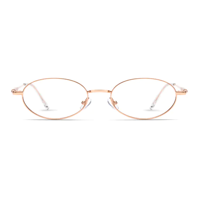 Oval Rose Gold Eyeglasses