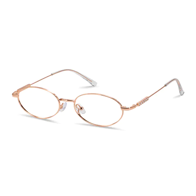 Oval Rose Gold Eyeglasses
