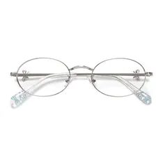 Oval Silver Eyeglasses