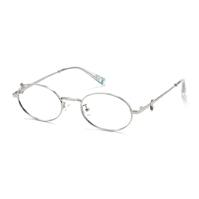 Oval Silver Eyeglasses