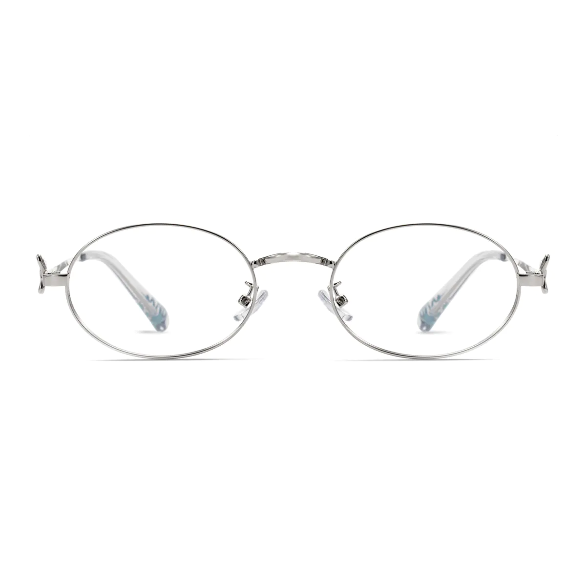 Oval Silver Eyeglasses