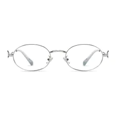 Oval Silver Eyeglasses