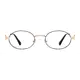 Oval Gold/Black Eyeglasses