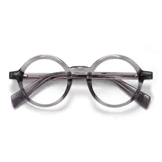 Round Gray Eyeglasses