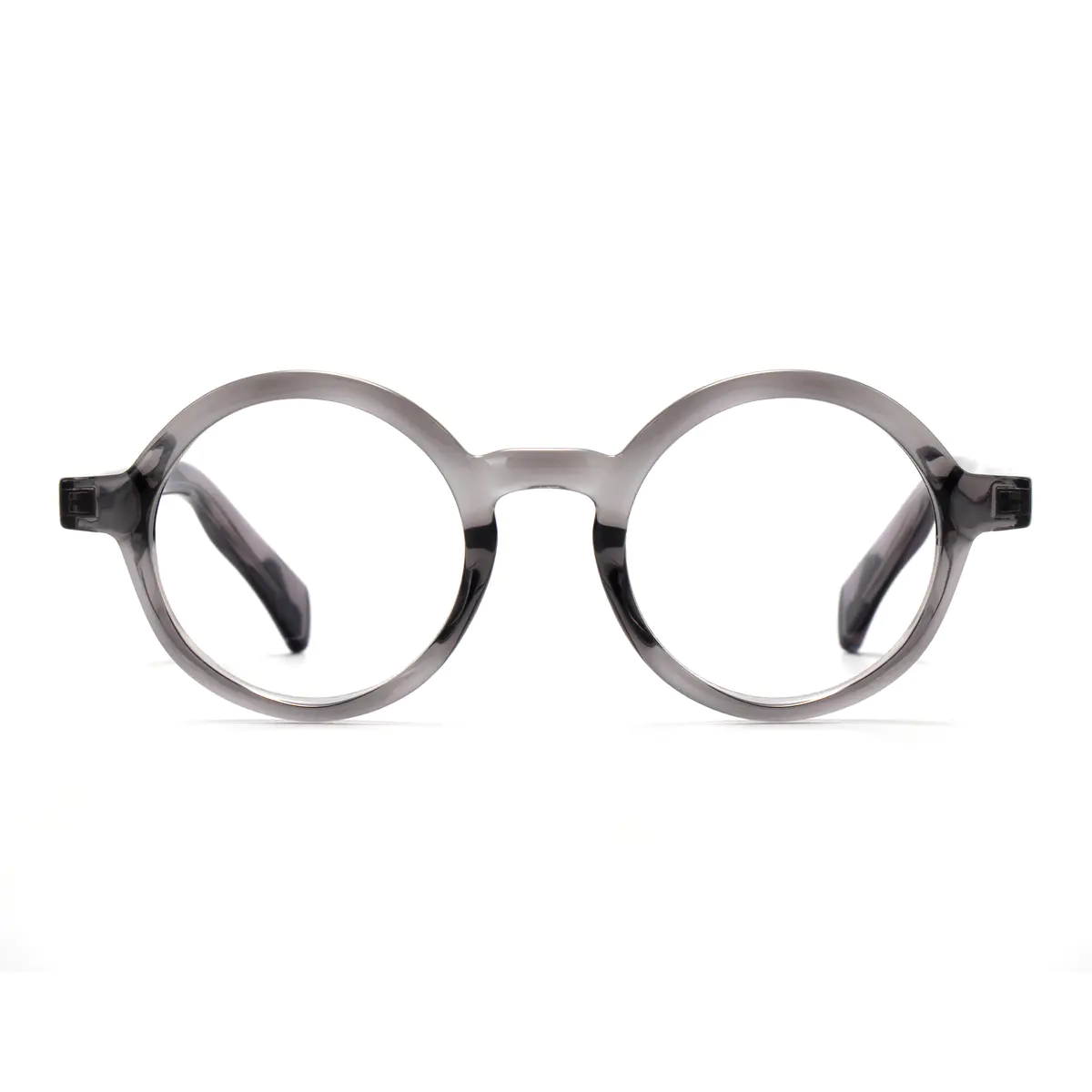 Round Gray Eyeglasses
