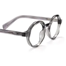 Round Gray Eyeglasses