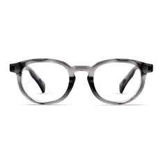 Round Transparent Gray Eyeglasses