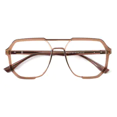 Aviator Transparent Brown Eyeglasses