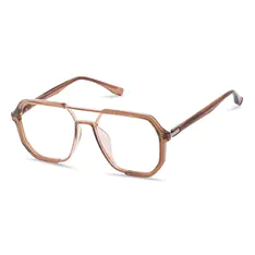 Aviator Transparent Brown Eyeglasses