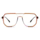 Aviator Transparent Brown Eyeglasses