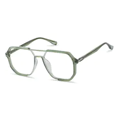 Aviator Transparent Green Eyeglasses