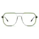 Aviator Transparent Green Eyeglasses