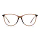 Cat-eye Transparent Brown Eyeglasses