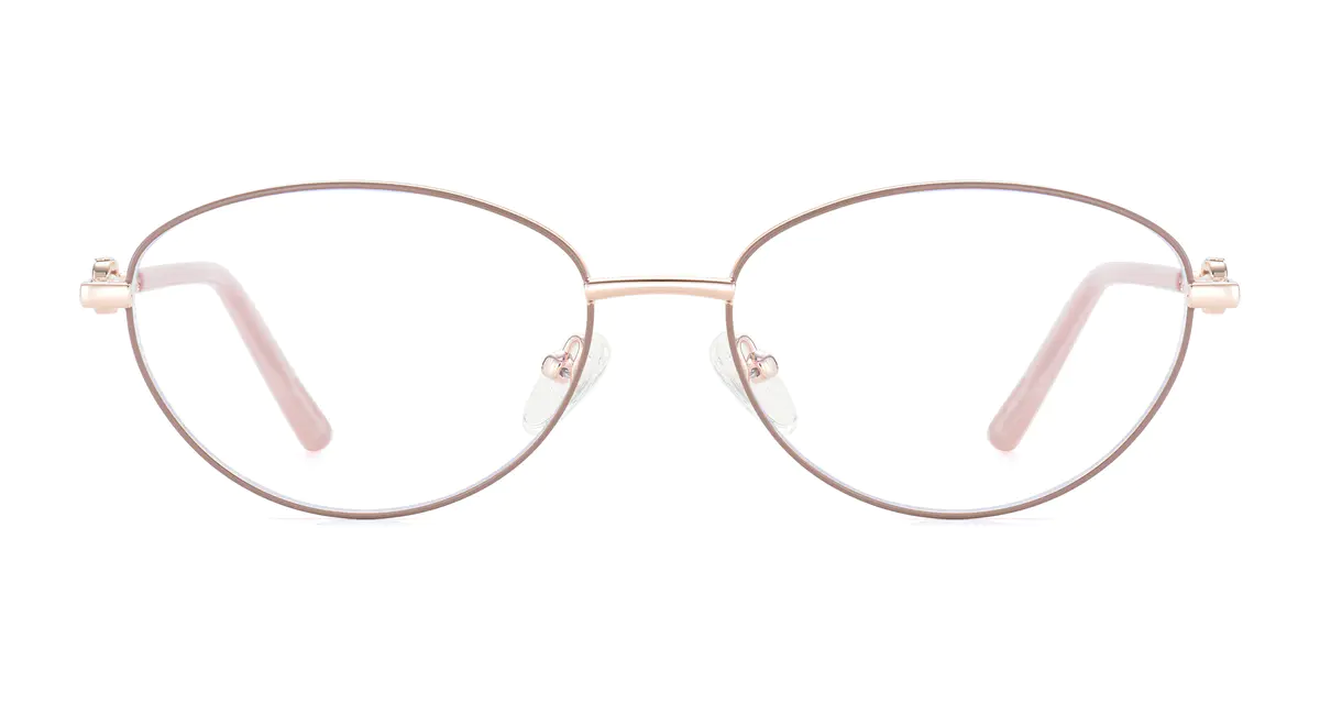 Oval Rose Gold/Pink Eyeglasses