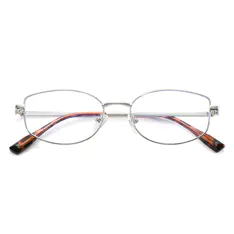 Oval Silver/Tortoiseshell Eyeglasses