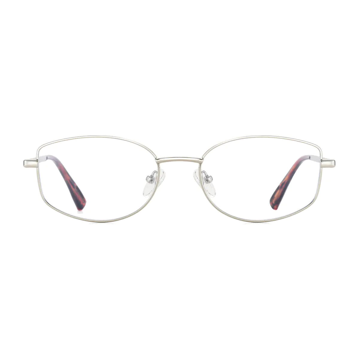 Oval Silver/Tortoiseshell Eyeglasses