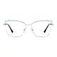 Cat-eye Silver/Blue Eyeglasses
