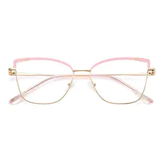 Cat-eye Gold/Pink Eyeglasses