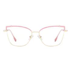 Cat-eye Gold/Pink Eyeglasses