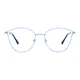 Cat-eye Silver/Blue Eyeglasses